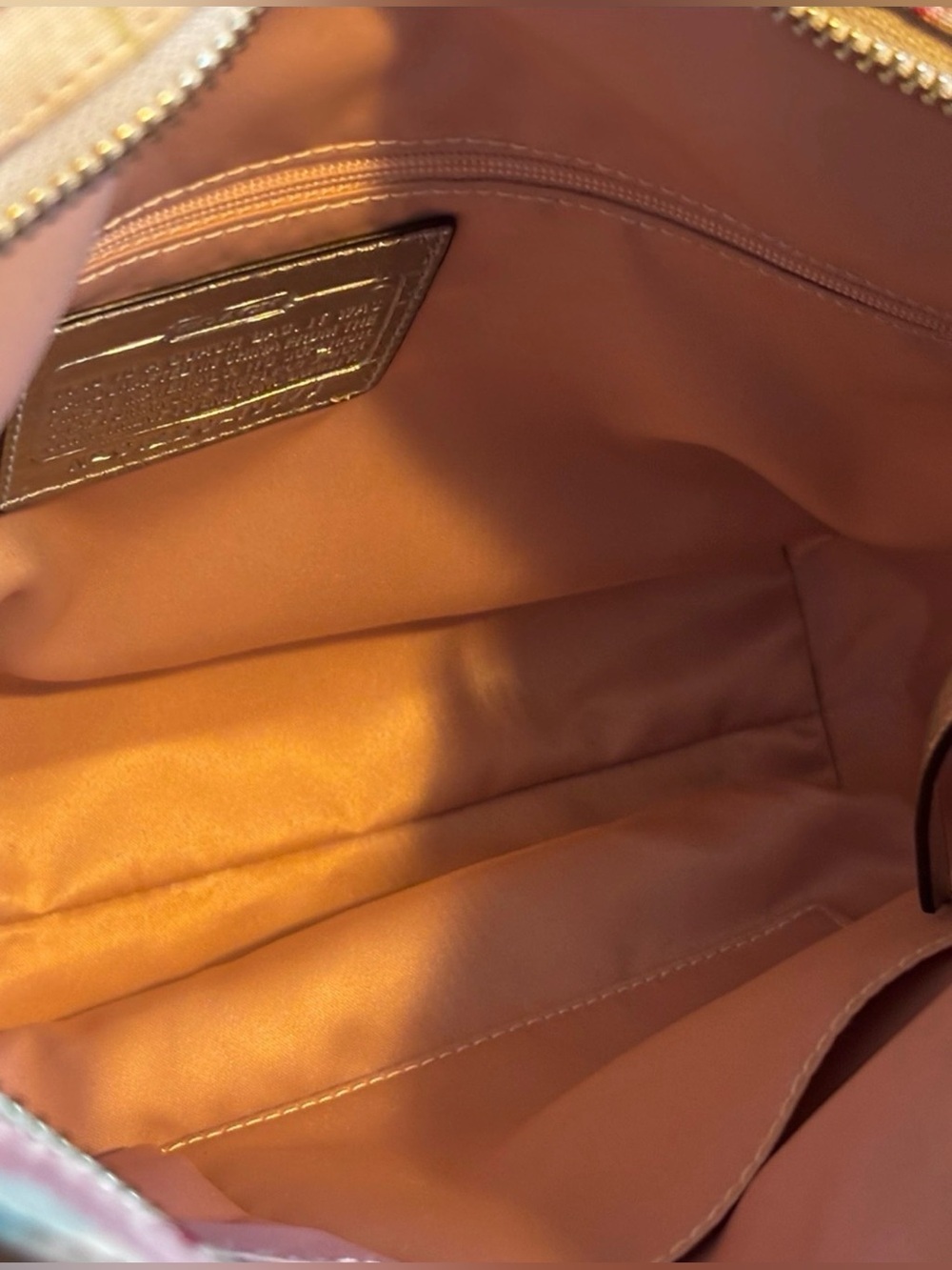 COACH Poppy Ikat Signature C Foldover Tote & Crossbody Bag (Style 19873). - Picture 5 of 10
